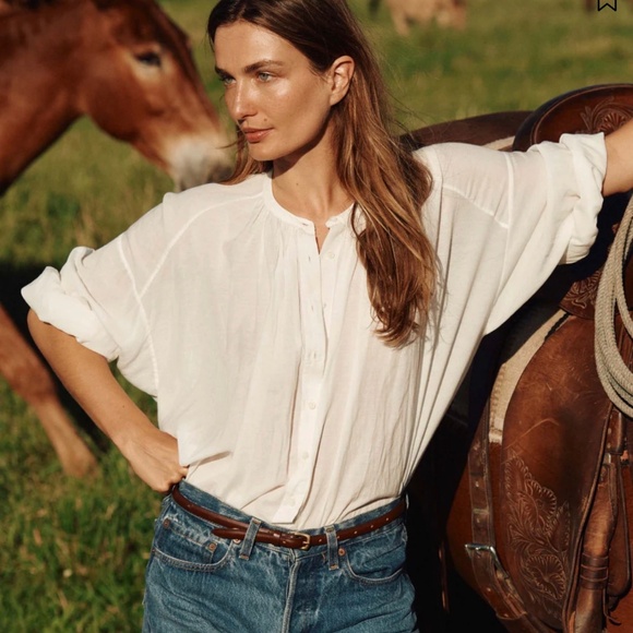 Doen Jane Blouse in Salt XS - Picture 2 of 8